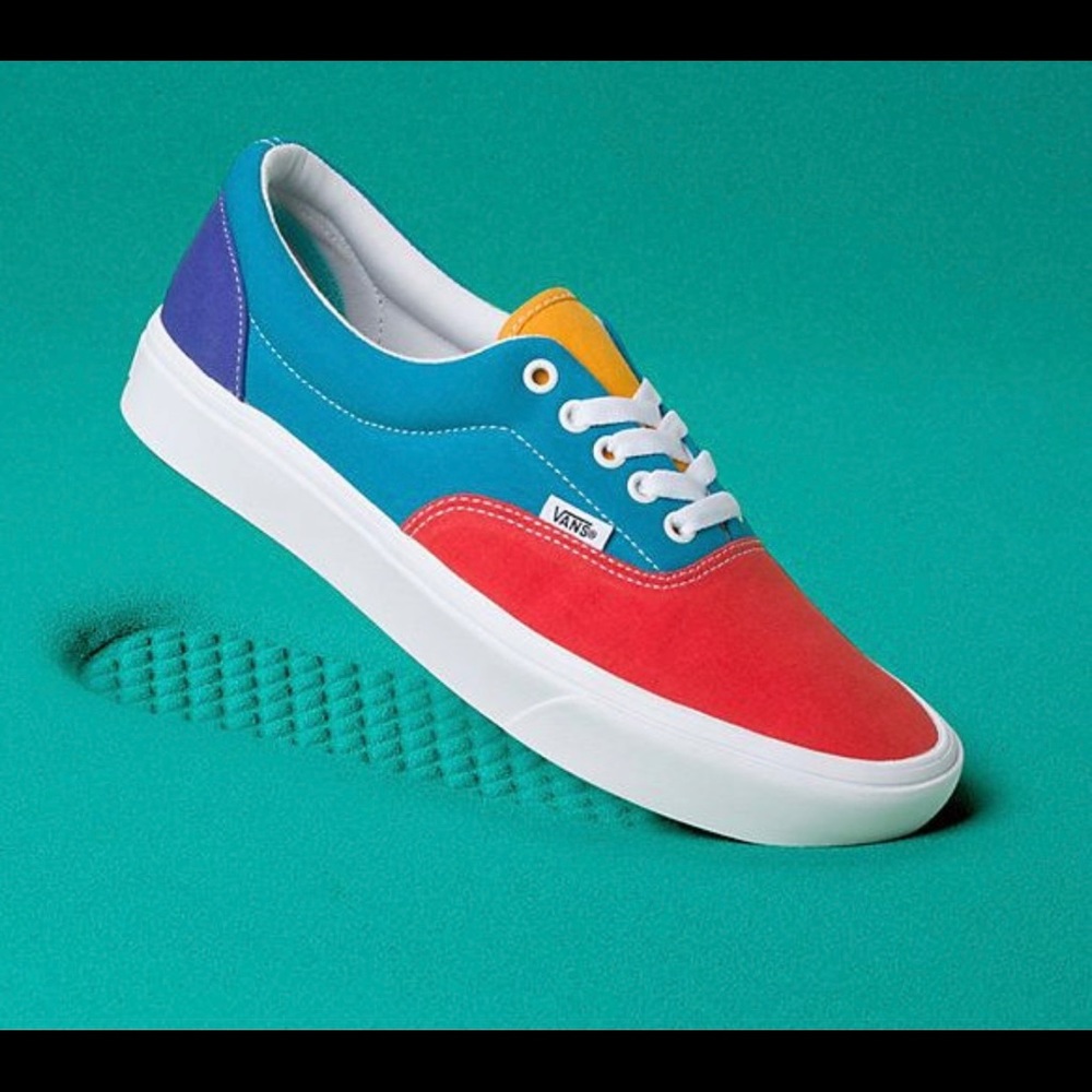 VANS Comfycush Era Multi Block Multicolor Shoe 6.5
